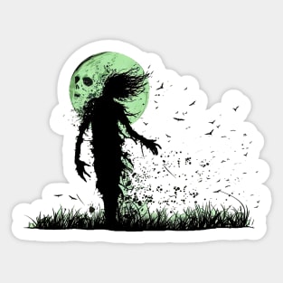 After Apocalypse Zombie Full Moon Sticker